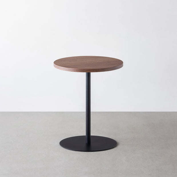 THE CAFE TABLE / ウォルナット　Black Steel 1本脚 × ラウンド φ50 - 60