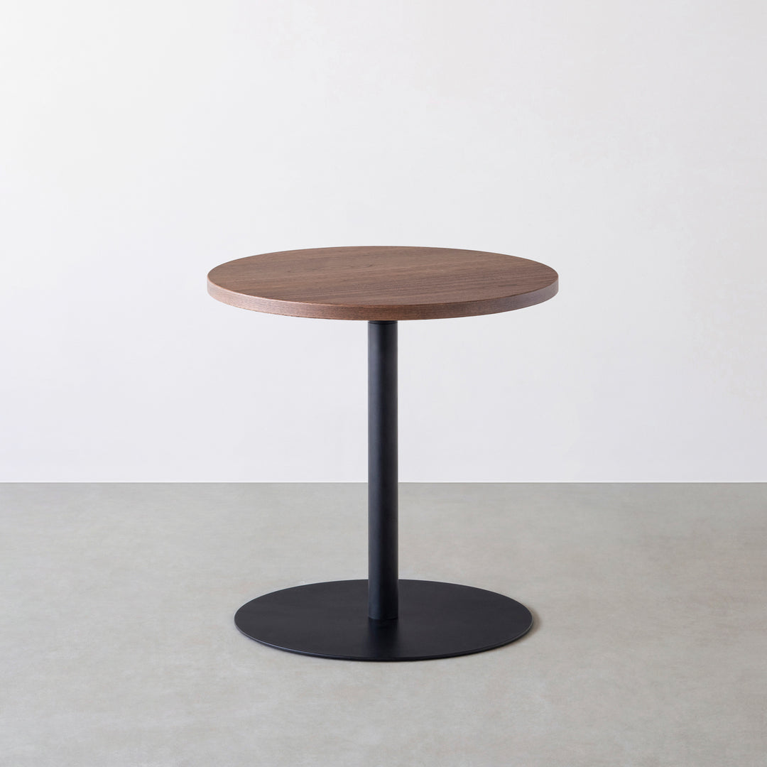 THE CAFE TABLE / ウォルナット Black Steel 1本脚 × ラウンド φ61