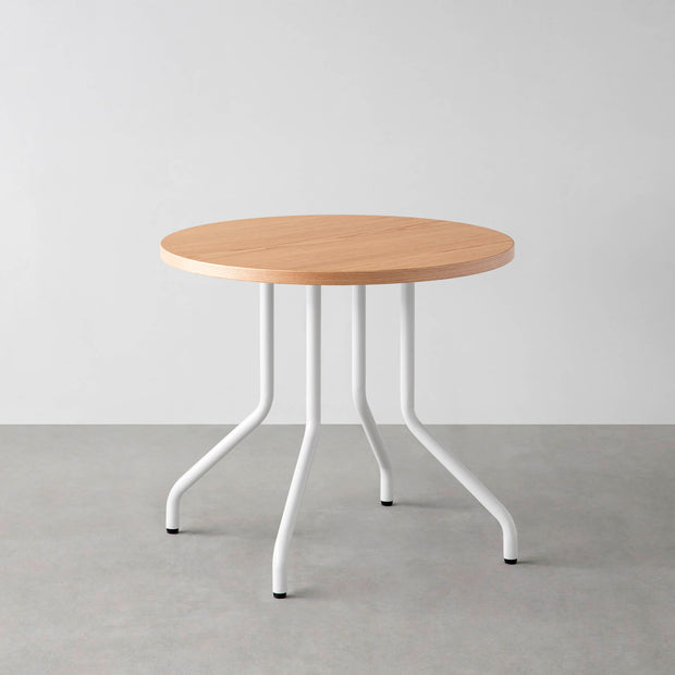 THE CAFE TABLE / ホワイトオーク　White Steel 4本脚 × ラウンド φ61 - 80