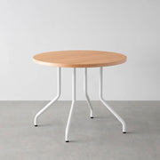 THE CAFE TABLE / ホワイトオーク　White Steel 4本脚 × ラウンド φ81 - 90