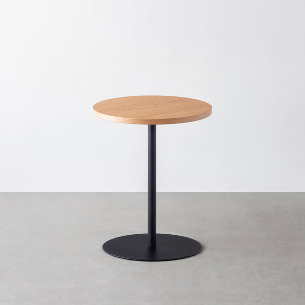 THE CAFE TABLE / ホワイトオーク　Black Steel 1本脚 × ラウンド φ50 - 60