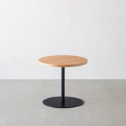 THE CAFE TABLE / ホワイトオーク　Black Steel 1本脚 × ラウンド φ50 - 60
