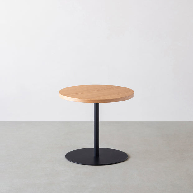 THE CAFE TABLE / ホワイトオーク　Black Steel 1本脚 × ラウンド φ50 - 60