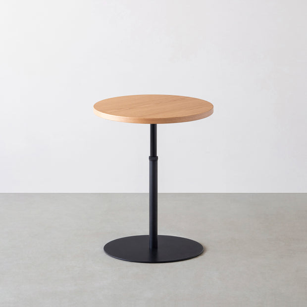 THE CAFE TABLE / ホワイトオーク　Black Steel 1本脚 × ラウンド φ50 - 60
