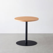 THE CAFE TABLE / ホワイトオーク　Black Steel 1本脚 × ラウンド φ61 - 70