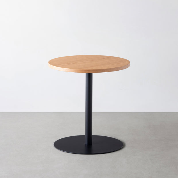 THE CAFE TABLE / ホワイトオーク　Black Steel 1本脚 × ラウンド φ61 - 70