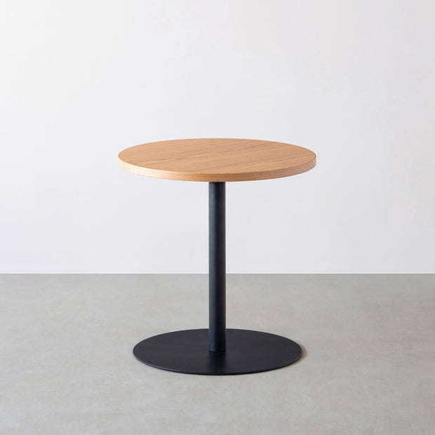 THE CAFE TABLE / ホワイトオーク　Black Steel 1本脚 × ラウンド φ61 - 70