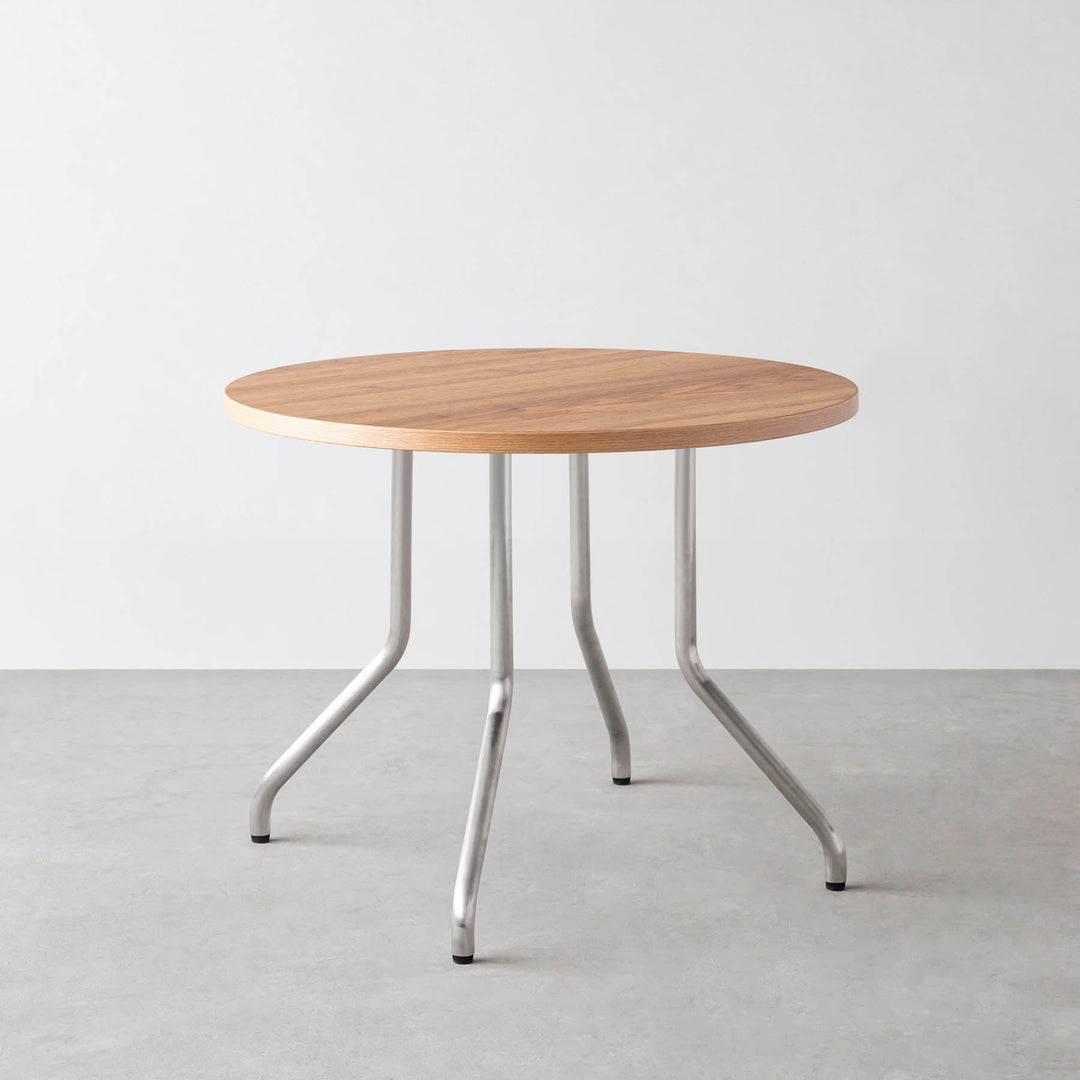 THE CAFE TABLE / くるみ Stainless 4本脚 × ラウンド φ81 - 90