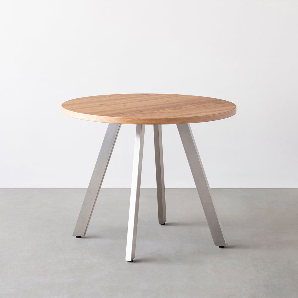 THE CAFE TABLE / くるみ Stainless 4本脚 × ラウンド φ81 - 90