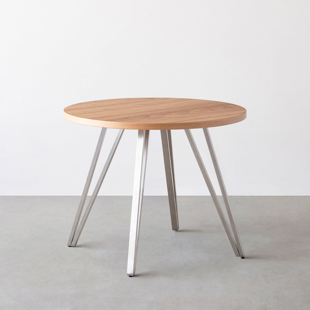 THE CAFE TABLE / くるみ Stainless 4本脚 × ラウンド φ81 - 90