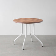 THE CAFE TABLE / サテンウォルナット　White Steel 4本脚 × ラウンド φ61 - 80