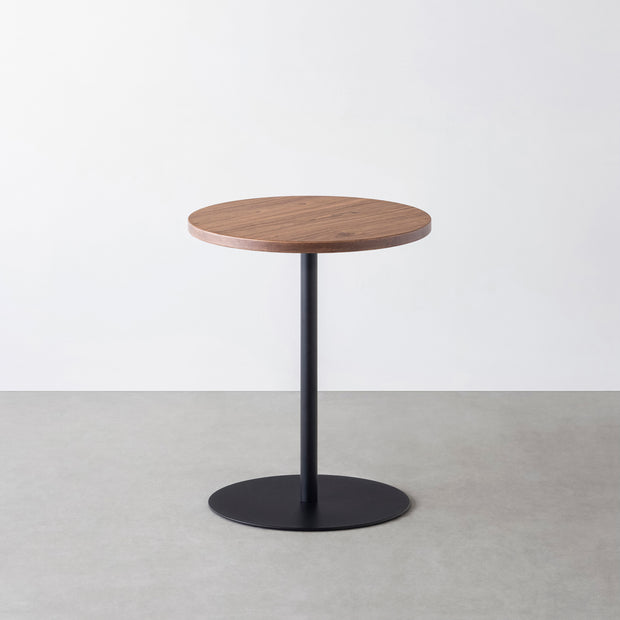 THE CAFE TABLE / ニューギニアウォルナット　Black Steel 1本脚 × ラウンド φ50 - 60