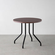 THE CAFE TABLE / ウェンジ　Black Steel 4本脚 × ラウンド φ61 - 80