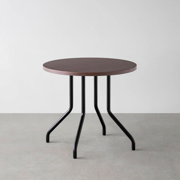 THE CAFE TABLE / ウェンジ　Black Steel 4本脚 × ラウンド φ61 - 80