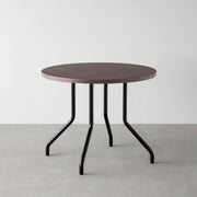 THE CAFE TABLE / ウェンジ　Black Steel 4本脚 × ラウンド φ81 - 90