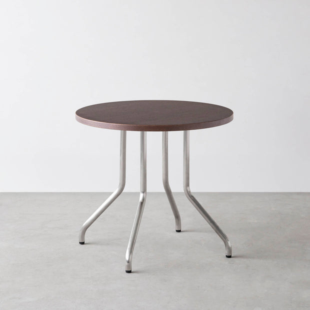 THE CAFE TABLE / ウェンジ Stainless 4本脚 × ラウンド φ61 - 80