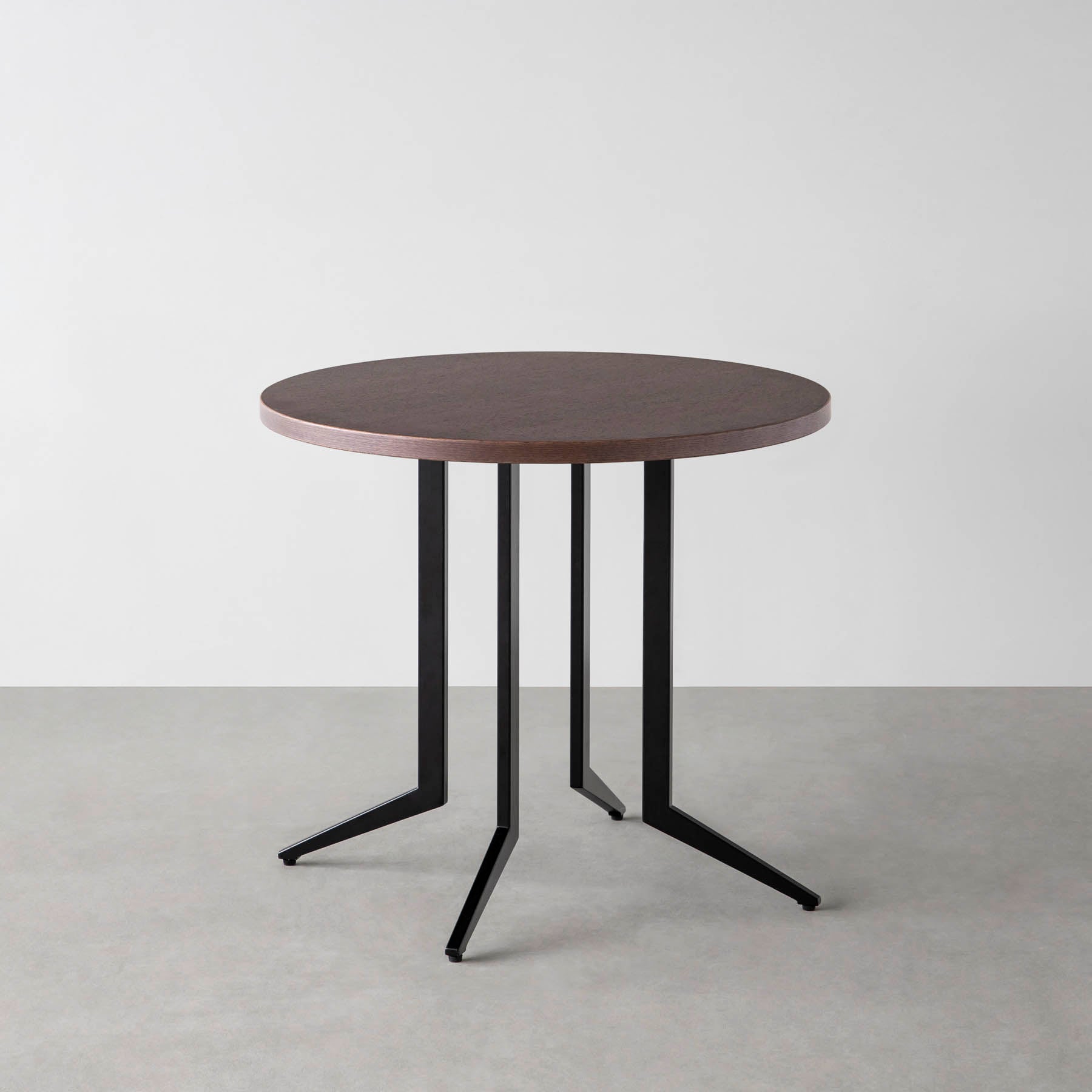 THE CAFE TABLE / ウェンジ Black Steel 4本脚 × ラウンド φ61 - 80