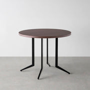 THE CAFE TABLE / ウェンジ　Black Steel 4本脚 × ラウンド φ81 - 90