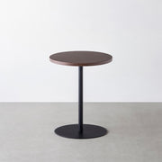 THE CAFE TABLE / ウェンジ　Black Steel 1本脚 × ラウンド φ50 - 60