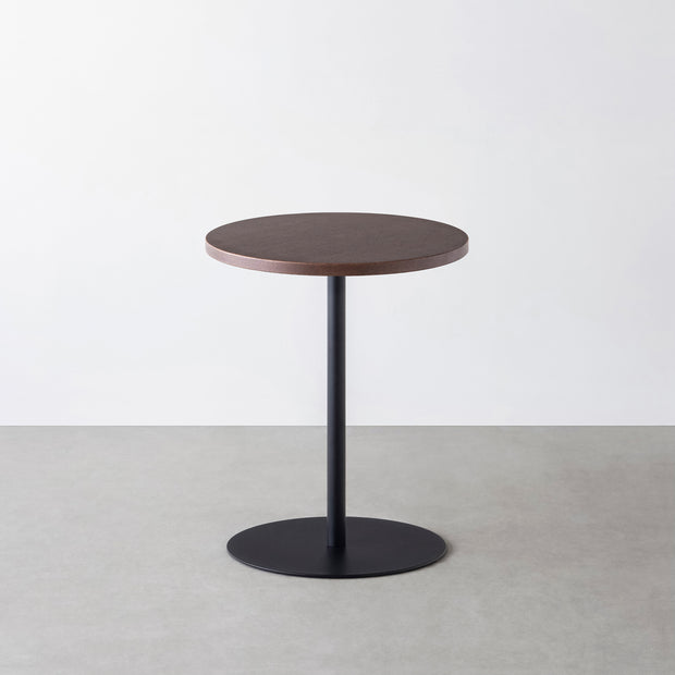THE CAFE TABLE / ウェンジ　Black Steel 1本脚 × ラウンド φ50 - 60