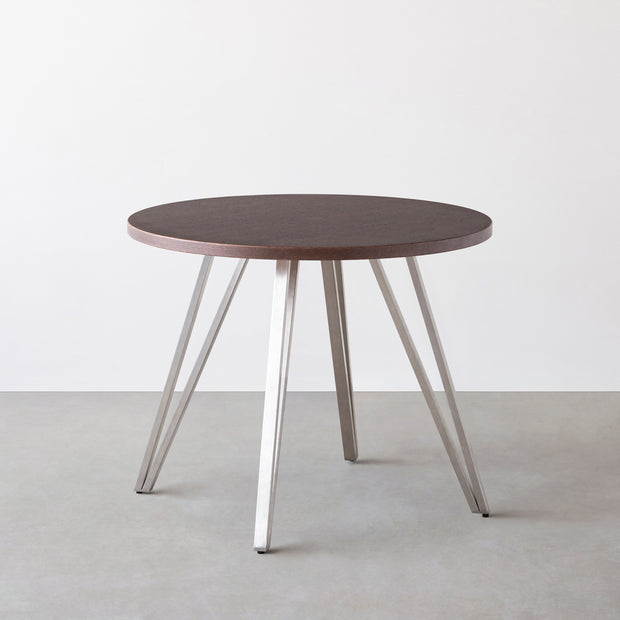 THE CAFE TABLE / ウェンジ　Stainless 4本脚 × ラウンド φ81 - 90