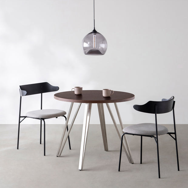 THE CAFE TABLE / ウェンジ　Stainless 4本脚 × ラウンド φ81 - 90