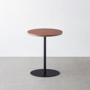 THE CAFE TABLE / ブビンガ　Black Steel 1本脚 × ラウンド φ50 - 60