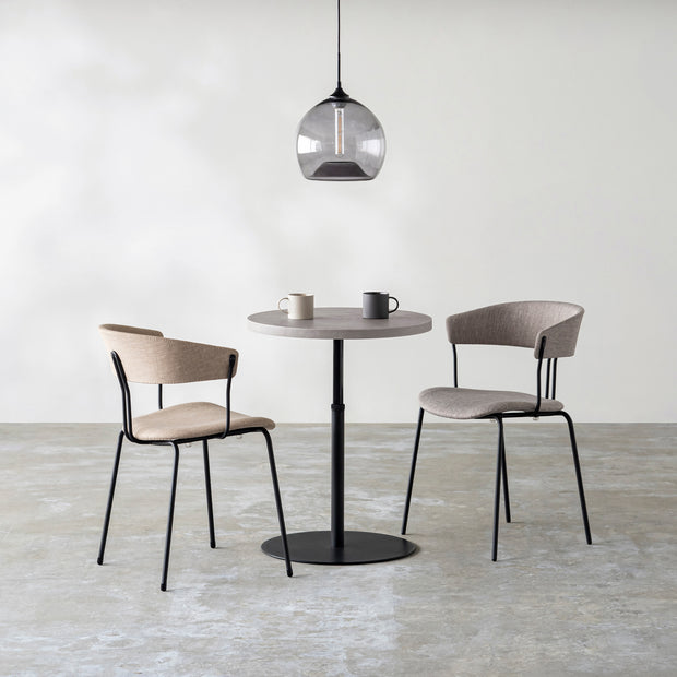 THE CAFE TABLE / MORTEX モールテックス 全4色 Black Steel 1本脚