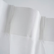 UVカット機能のあるオフホワイトのプライバシーレースカーテン（上部）
