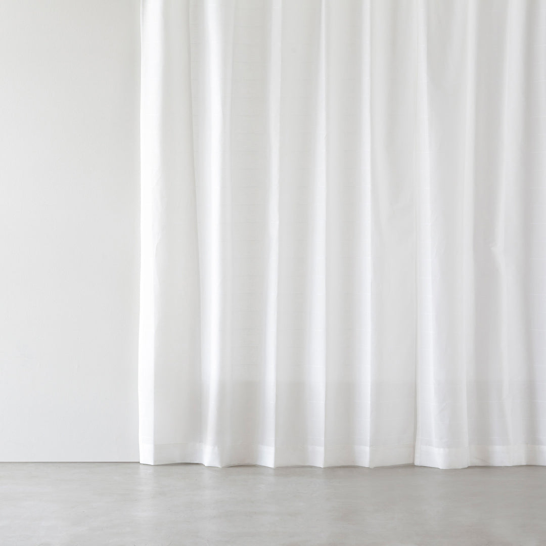 かなでものkanademono ストライプヒートブロックuvカットレースカーテン かなでものkanademono ストライプヒートブロックuvカットレースカーテン