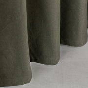 Kanademonoの綿100%使用したヴィンテージテイストに仕上げたグリーンの帆布カーテン（下部）