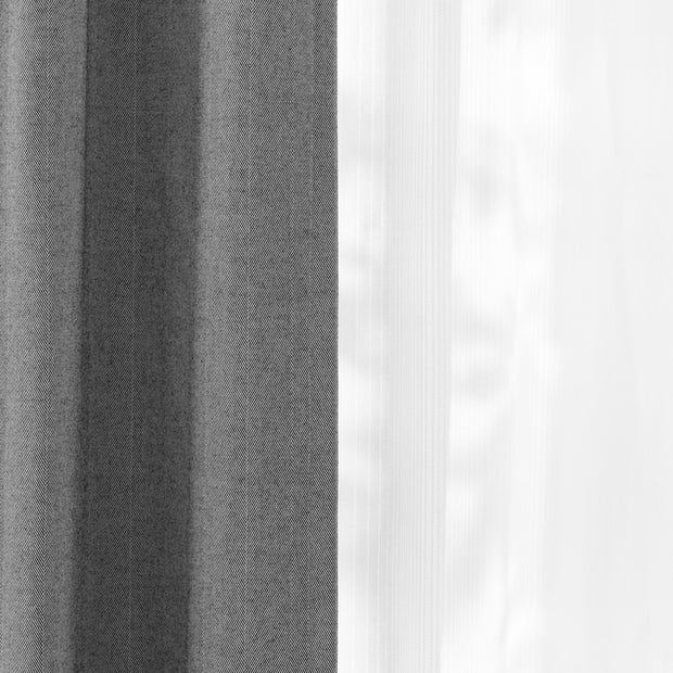 Kanademonoの深みのあるグレーの色合いを表現した、高密度のジャガード織りカーテン（遮光）