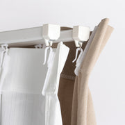 Kanademonoの綿100%使用したヴィンテージテイストに仕上げたアイボリーの帆布カーテン（フック）