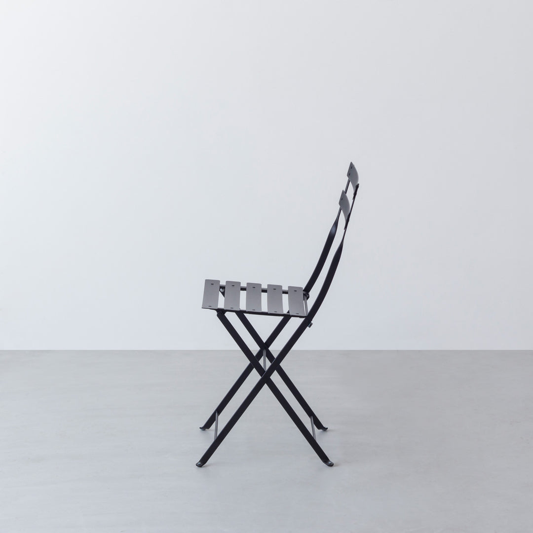 Folding - Bistro アウトドアでも使える チェア2脚セット