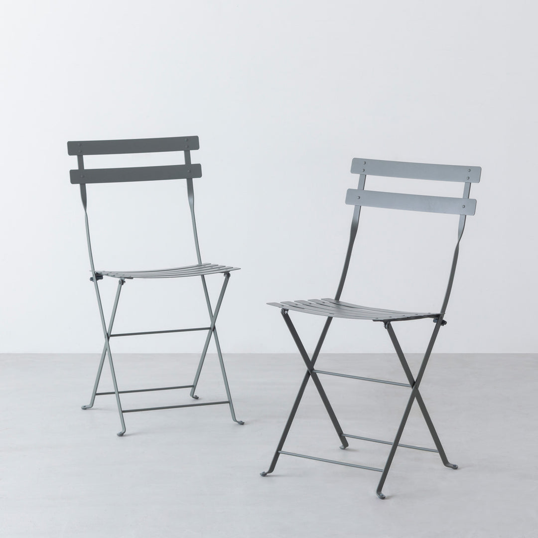 【アンモナカ多】用途イス　2脚セットアウトドア　ガーデニング　BBQ等にも Folding - Bistro アウトドアでも使える チェア2脚セット
