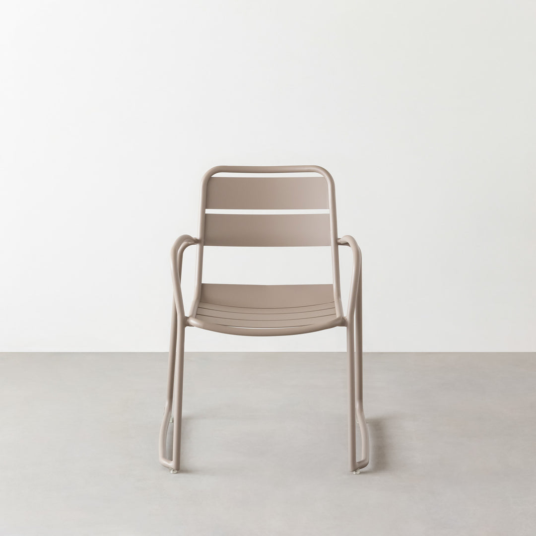 シルバー アルミ ダイニングチェア　アウトドアチェア Relax - Aluminum スタッキングできる アウトドア チェア