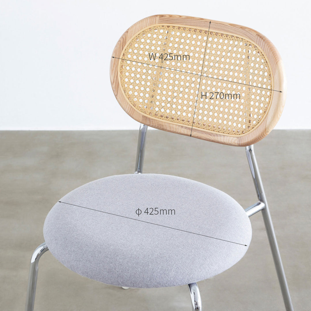 Retro - Modern ラタン調 ダイニングチェア (Light Gray) – KANADEMONO