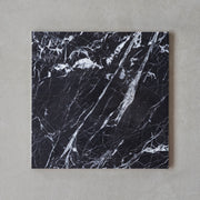 THE LOW TABLE / 大理石 黒白根 × ラバーウッド × White Steel