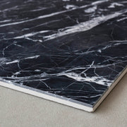 THE LOW TABLE / 大理石 黒白根 × ラバーウッド × White Steel