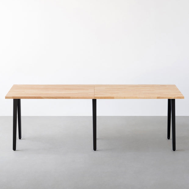 THE TABLE / ラバーウッド ナチュラル × Black Steel × W181 - 300cm