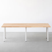 THE TABLE / ラバーウッド ナチュラル × White Steel × W181 - 300cm