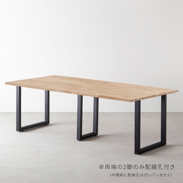 THE TABLE / ラバーウッド アッシュグレー × Black Steel × W181 - 300cm