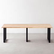 THE TABLE / ラバーウッド ナチュラル × Black Steel × W181 - 300cm