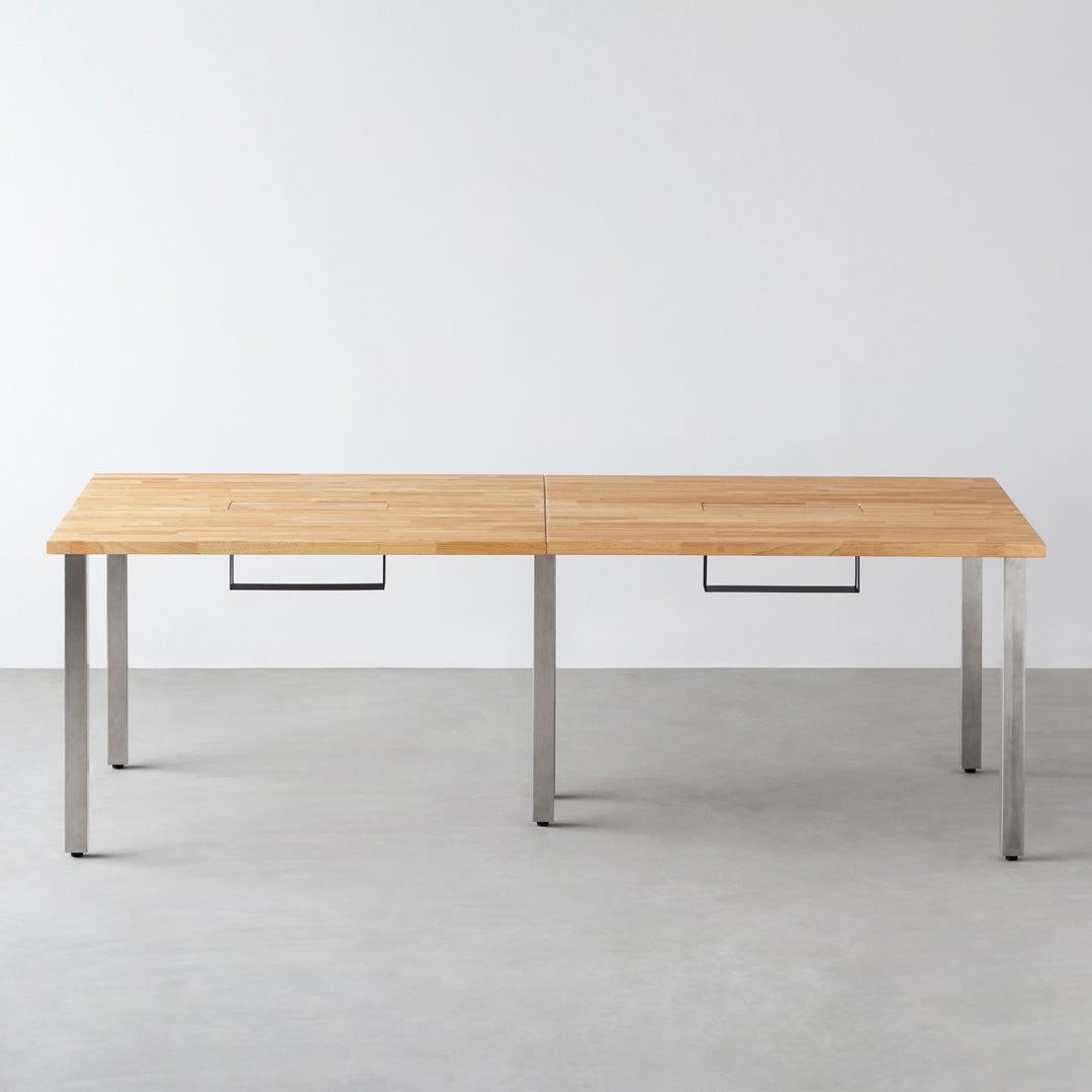 THE TABLE / ラバーウッド ナチュラル × Stainless × W181 - 300cm