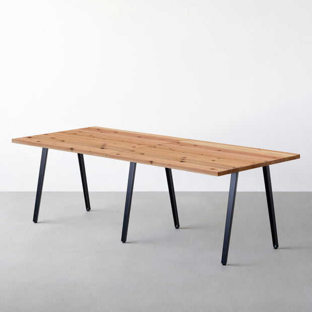 THE TABLE / 無垢 杉 × Black Steel × W181 - 250cm