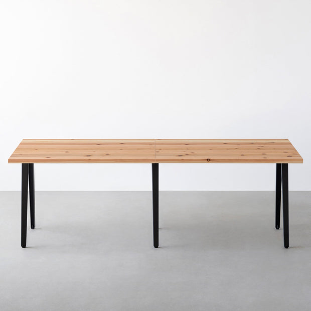 THE TABLE / 無垢 杉 × Black Steel × W181 - 250cm