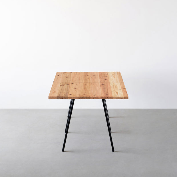 THE TABLE / 無垢 杉 × Black Steel × W181 - 250cm