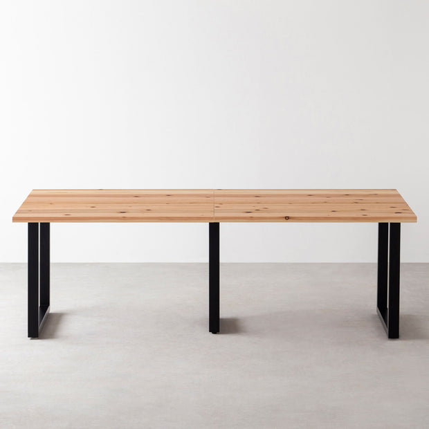 THE TABLE / 無垢 杉 × Black Steel × W181 - 250cm