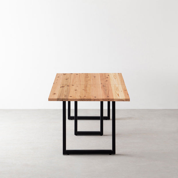 THE TABLE / 無垢 杉 × Black Steel × W181 - 250cm