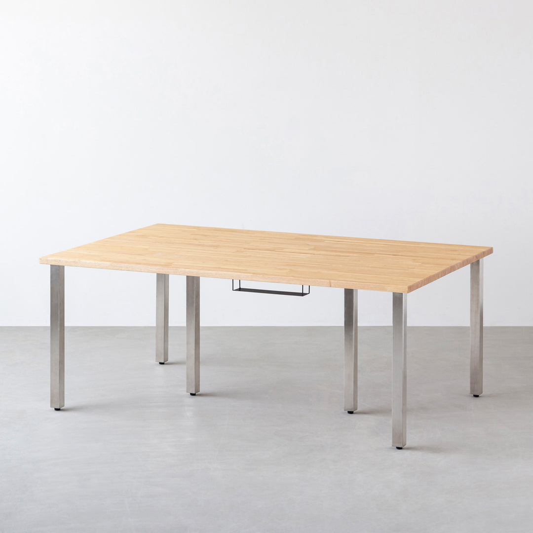 【4/6まで！最終値下げ！】THE TABLE ラバーウッド ナチュラル THE TABLE / ラバーウッド ナチュラル × Stainless × W150